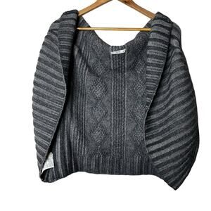 Prada Sweater Vest 50% Wool 50% Alpaca Gray‎ Sz 42 US 6 Cable Knit Bolero Shrug